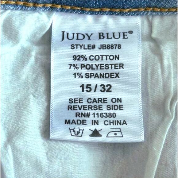 Judy Blue Distressed Blue Jeans Boyfriend Light Wash 15 32 14 Destroyed Ankle - Picture 9 of 15
